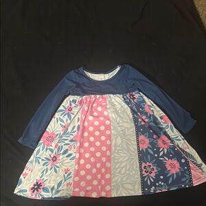 Penelope Plumm Vibrant Floral and Polka Dot Kids Dress